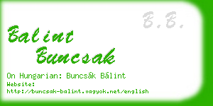 balint buncsak business card