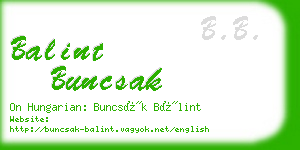 balint buncsak business card